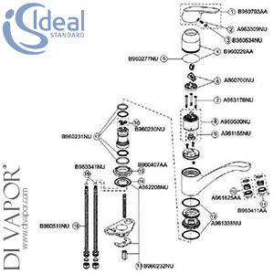 Ideal Standard Capo Sink Mixer Kitchen Tap Spare Parts - IDL DV 177